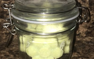 handmade solid salt scrub soap jar